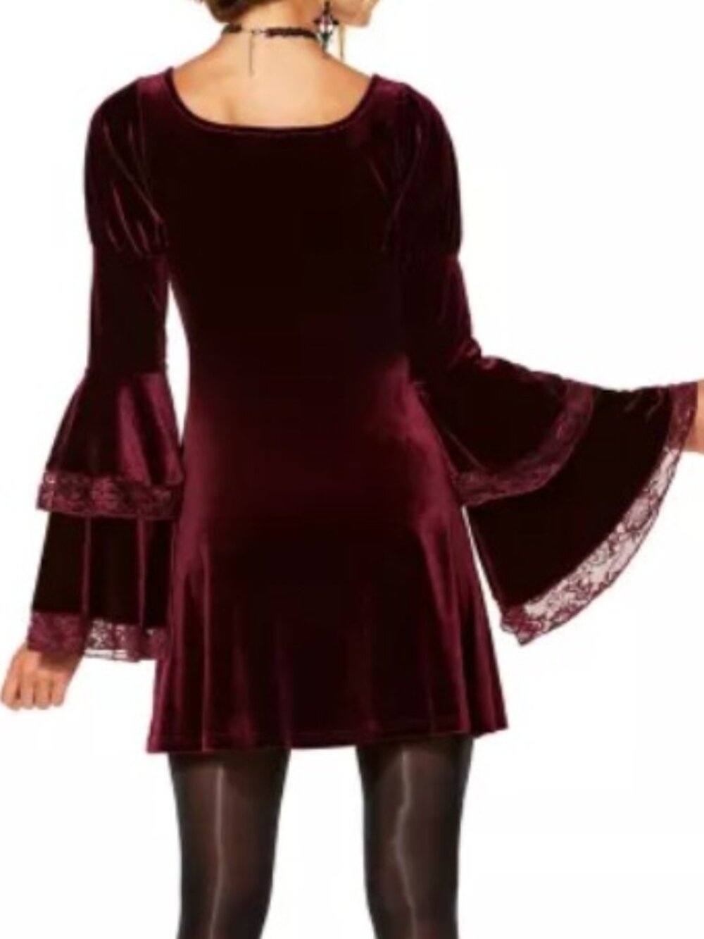 Spirit Halloween Adult Burgundy Vampire Dress Costume NWT M 8-10 - Picture 2 of 8